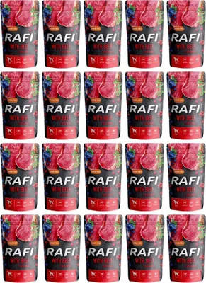 Image de RAFI pâté de bœuf, myrtilles et airelles 500g - poche, 40578