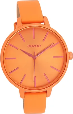 Produktbild von Oozoo Damen Armbanduhr orange Analog Timepieces Lederarmband D2UOC11187