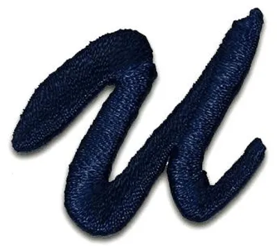 Produktbild von Buchstabe U 3.5x3.4cm: Alphabet Buchstaben Einzeln Auswählbar - Aufnäher, Bügelbild, Aufbügler, Applikationen, Patches, Flicken, Zum Aufbügeln