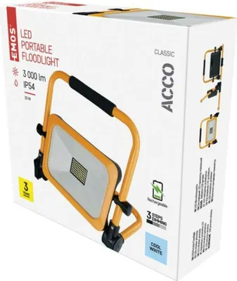 Image de Emos Přenosný Nabíjecí Led Reflektor Acco 30W,3000Lm,Ip54