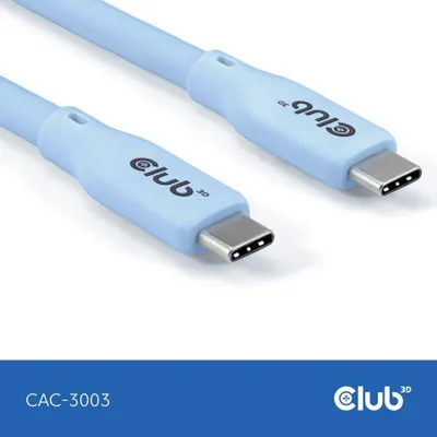 Obrázek produktu pro Club3D Kabel USB-C 4.0, 20Gbps, 4K60Hz, PD 240W, 2m, modrá