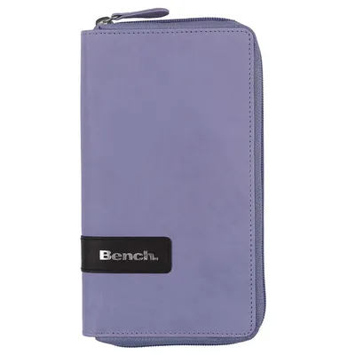 Produktbild von BENCH Große Damen echt Leder XXL Geldbörse Portemonnaie Brieftasche RFID Clutch, Farbe:Lila