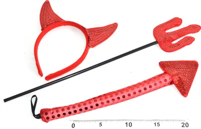 Obrázek produktu pro Čertí karneval set - uši, ocas, hůl