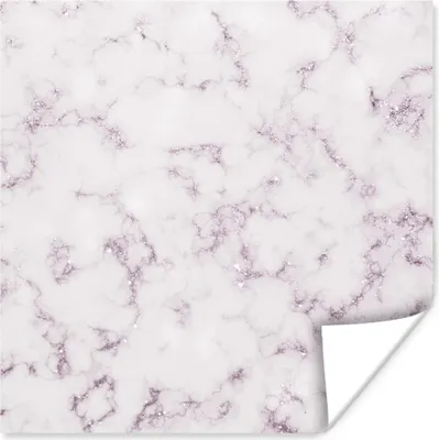 Produktbild von MuchoWow® Poster Marmor - Adern - Violett 50x50 cm - Wohnzimmerdekoration