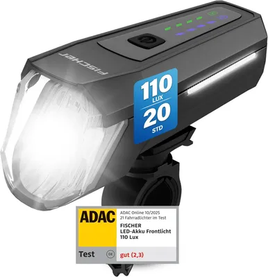 Obrázek produktu pro Přední LED světlo Fischer pro kolo, 100 lux, silné světlo