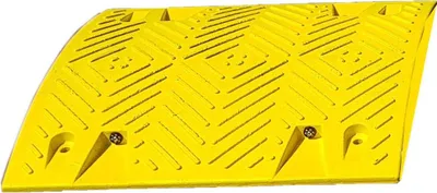 Produktbild von UvV Tempohemmschwelle 20 Km/h aus Recyclingmaterial (Bodenschwelle) zur Verkehrsberuhigung(50 cm - gelb)