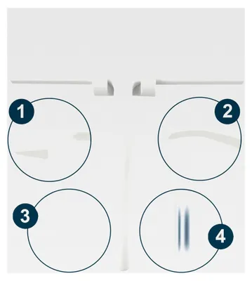 Produktbild von Duschabzieher 23 cm - Silikon Fensterabzieher - Badaccessoires - Abzieher für Dusche, Glas und Spiegel - Duschkabinenabzieher - Weiß