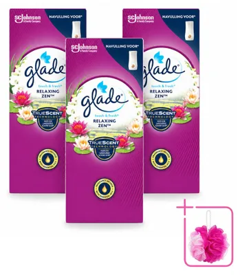 Image de 3 recharges Glade Touch & Fresh Relaxing Zen, 10 ml - Pack économique - 3 pièces