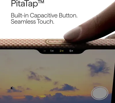 Image de Pitaka Ultra slim coque iPhone 17 Pro – Compatible avec MagSafe – Bouton de contrôle de la caméra résistant aux rayures – Fabriqué à partir de fibre d'aramide de qualité aérospatiale - Beige