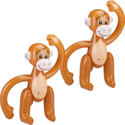 Produktbild von relaxdays Affe aufblasbar 2er Set