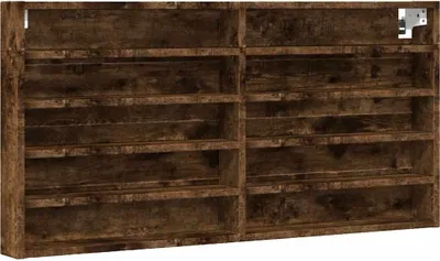 Produktbild von vidaXL Vitrinenschrank Räuchereiche 100x8,5x50 cm Holzwerkstoff