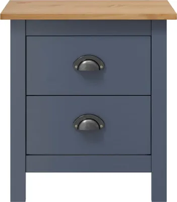Obrázek produktu pro vidaXL Noční stolek Hill Grey 46x35x49,5 cm Masivní borovicové dřevo