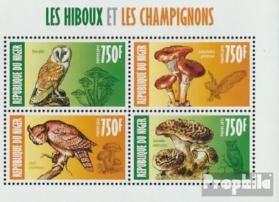 Produktbild von Briefmarken Niger 2013 Mi 2283-2286 Kleinbogen (kompl. Ausg.) postfrisch Eulen und Pilze