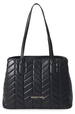 Produktbild von Schwarze Damentasche: Schultertasche mit recyceltem Design und Details