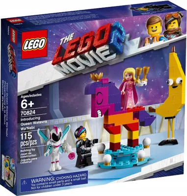The LEGO Movie 2 building set packaging, featuring characters and the product.
