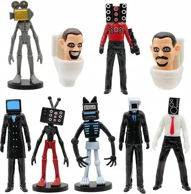 Obrázek produktu pro Skibidi Toilet Figurky - Super Sada 9 ks Figurek