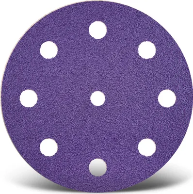 Produktbild von MENZER Titanium HD Klett-Schleifscheiben, 125 mm, 9-Loch, f. Exzenterschleifer, Keramik-Mix (50 Stk.) K180