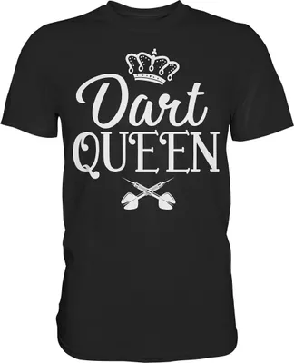 Produktbild von Dart Queen Frau Dartspielerin Darts T-Shirt – Black / XL