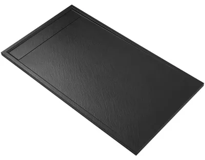 Immagine prodotto di Piatto doccia rettangolare Lugo - SMC/composito minerale - nero opaco - 100x80x3 cm