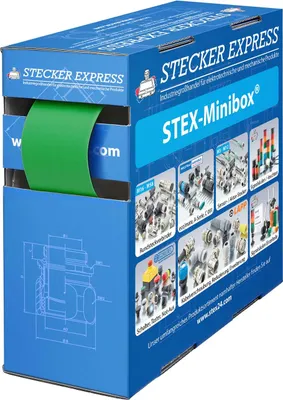 Produktbild von 136499 STEX24 Schrumpfschlauch 3:1, Minibox mit 1,4m, grün 24,0/8,0mm, 1 Zoll, WSB3 Schrumpftemperatur mind. 70°C,
