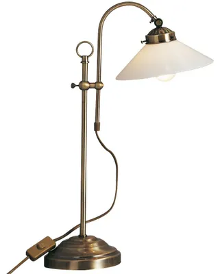 Produktbild von RGB LED Tischlampe, Glasschirm, altmessing, H 54 cm