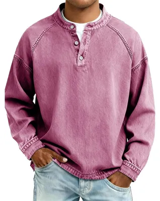 Produktbild von Langärmeliges Henley-T-Shirt für Herren