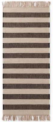 Produktbild von Hanse Home Jute Teppich Playa, Handgewebt, Naturfaser, Streifen, Weiß Schwarz