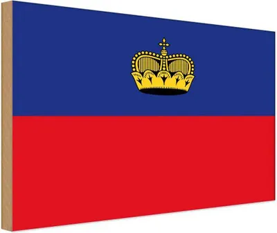 Produktbild von vianmo Holzschild 20x30 cm Liechtenstein Flagge Fahne Wappen