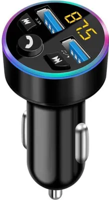 Produktbild von Bluetooth 5.0 FM Transmitter fürs Auto, MP3 Adapter mit Dual USB Ladegerät & Freisprechfunktion