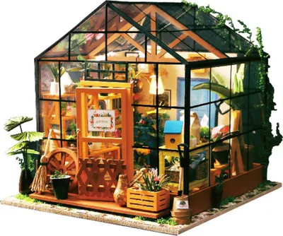 Zdjęcie produktu dla DIY domek dla lalek drewniany pokój zestaw montażowy dekoracja domu miniaturowy model domu do samodzielnego montażu symulacja domku dla lalek