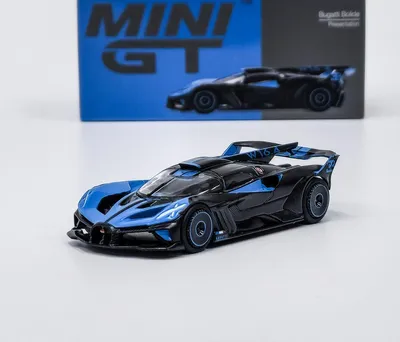 Produktbild von _BUGATTI BOLIDE PRESENTATION BLACK AND BLUE 2024 – Mini-GT im Maßstab 1:64