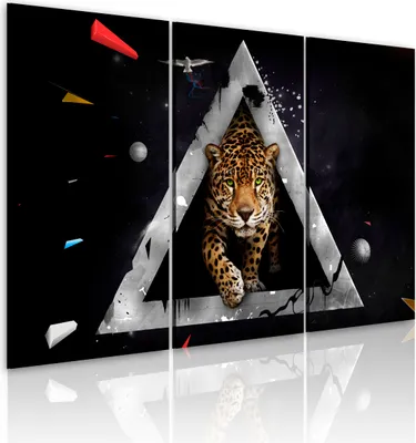 Immagine prodotto di Quadri astratti con animali, 120x80 cm, set di 3 pezzi – Quadri per il soggiorno, stampe su tela moderne, codice prodotto 020101-16