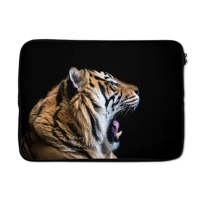 Produktbild von MuchoWow® Laptop Hülle 14 ZollTiger - Tiere - Porträt Laptoptasche - Laptoptasche - Stoßsicher - Schutzhaube