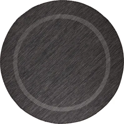 Imagen del producto de Alfombra para exteriores, resistente a la intemperie, redonda, de 120x120 cm, de color , ideal para camping, jardín o uso interior. Diseño de un solo color