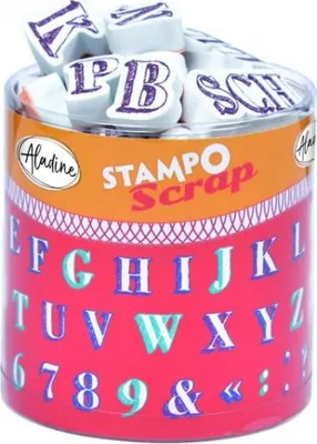 Obrázek produktu pro Razítka Stampo Scrap - abeceda a číslice 54 ks
