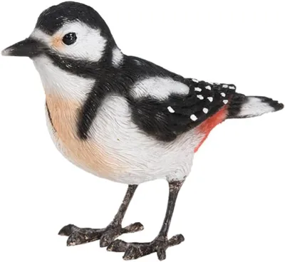 Imagen del producto de Figura decorativa de un pájaro carpintero, fabricada en resina, resistente a las heladas, apta para exteriores, con unas dimensiones de 20 cm
