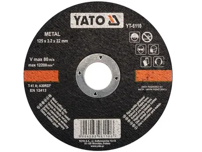 Produktbild von YATO Trennscheibe Winkelschleifer YT-6110 3.2mm 125mm 90g