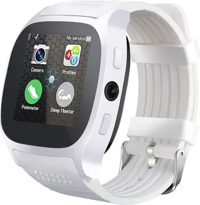 Produktbild von Smartwatch weiß mit Bluetooth, Kamera-Fernbedienung und LBS-Positionierung