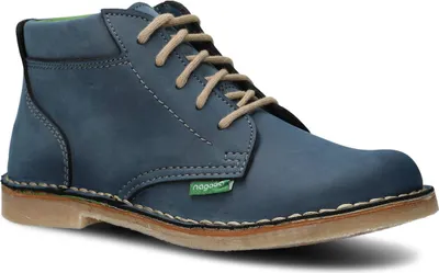 Produktbild von nagaba Stiefeletten Damen Boots Schnürschuhe für Frauen Lederschuhe, Navyblau, 40