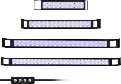 Zdjęcie produktu dla Fiqops 10W LED akwarium z timerem oświetlenie górne skorupiaki, 30-50cm