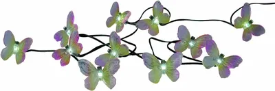 Produktbild von Best Season LED-Solarlichterkette mit Schmetterlingen,20tlg Farbe daylight,ca.5,7m. Solarpanel incl.Akku.,outd, 477-12