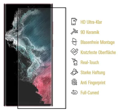 Produktbild von 6x Panzerfolie für Samsung Galaxy S23 Ultra FULL-CURVED Displayschutz Keramik Schutzfolie Displayfolie Folie ANTI-SHOK ANTI-BRUCH-ANTI-STOß
