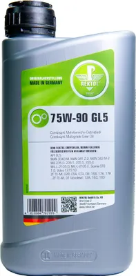Zdjęcie produktu dla Olej przekładniowy Rektol o wysokiej wydajności 75W-90 GL5 LS 1000 ml