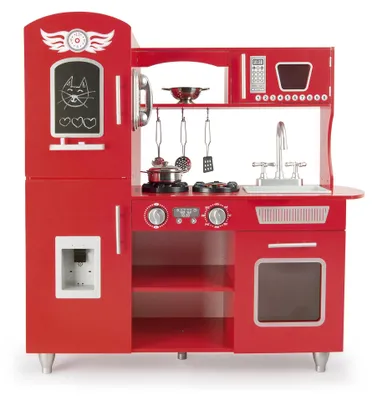 Produktbild von Bayagu Holzküche Kinder Spielküche Backofen Kühlschrank Waschbecken mit Zubehör