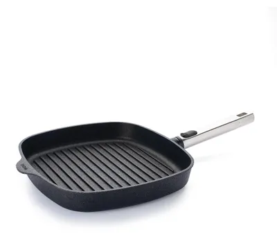 Produktbild von Woll, Pro Logic Induktion, Guss-Steakpfanne, viereckig, 28 x 28 cm, 4,5 cm hoch mit Rillen