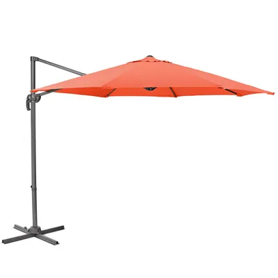 Produktbild von SVITA Sonnenschirm Garten Ampelschirm Outdoor 360° Schirm Alu drehbar kippbar Orange