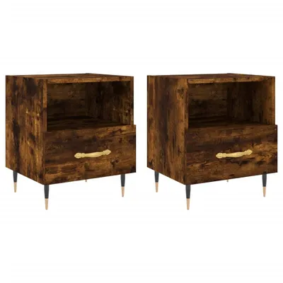 Produktbild von Nachttische 2 Stk. Räuchereiche 40x35x47,5 cm Holzwerkstoff