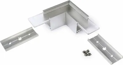 Produktbild von 90° Ecke für Aufbauprofil tief Alu-eloxiert