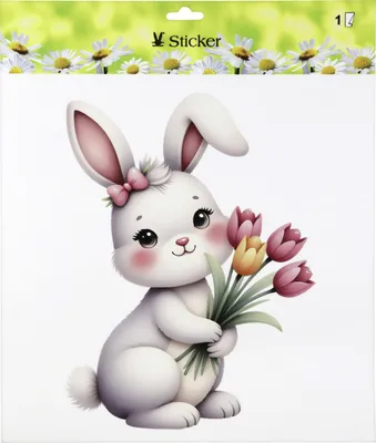 Produktbild von Osterdeko Fensterbild Osterhase 30,5 x 30,5 cm bunt