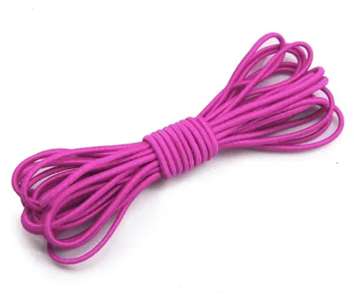 Image de Cordon élastique - Élastique rond de 2,5 mm - Corde élastique de type "bungee" d'environ 5,5 mètres - Pour vêtements, couture, travaux manuels, bricolage - Rose Rose404